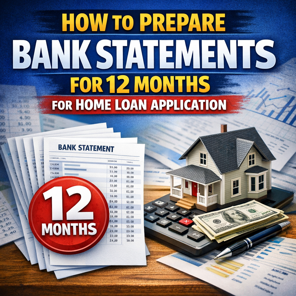 How to Prepare Bank Statements for 12 Months for Home Loan Application