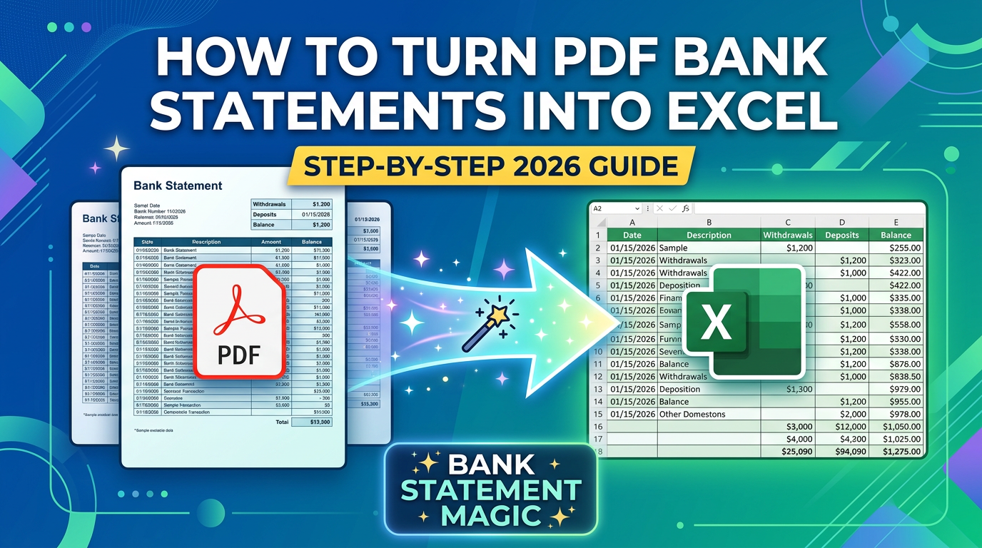How to Turn PDF Bank Statements into Excel Step by Step guide 2026